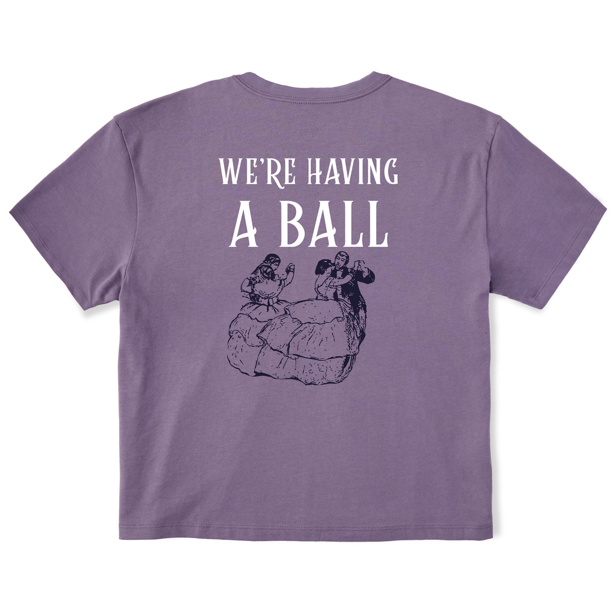 Were Having a Ball Womens Short Sleeved Boxy Tee